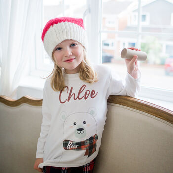 Personalised Polar Bear Family Christmas Pyjamas / Pjs, 10 of 12