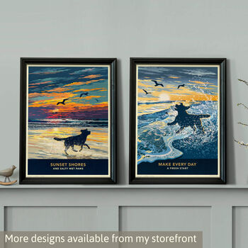 Two Labradors Limited Edition Beach Fun Gift Print, 8 of 11
