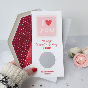 Personalised Valentine’s Day Scratch To Reveal Gift Card, 6 of 6