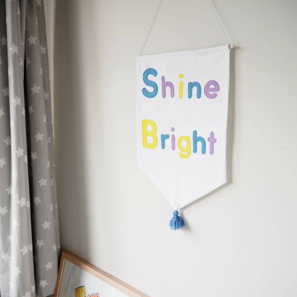Shine Bright Nursery Wall Banner By Brown Betty Blue