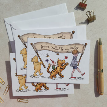 Winnie Ready To Write Banner Invitations And Envelopes, 8 of 11