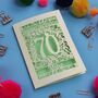 Personalised 70th Birthday Card Papercut Flower Design, thumbnail 4 of 9