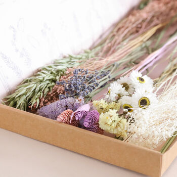 Long Stem Pastel Dried Flower Letterbox Bouquet, 2 of 4