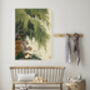 Japanese Cat Willow Tree Art Print, thumbnail 3 of 5