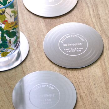 Personalised Father's Day Spotify Code Coaster, 4 of 6