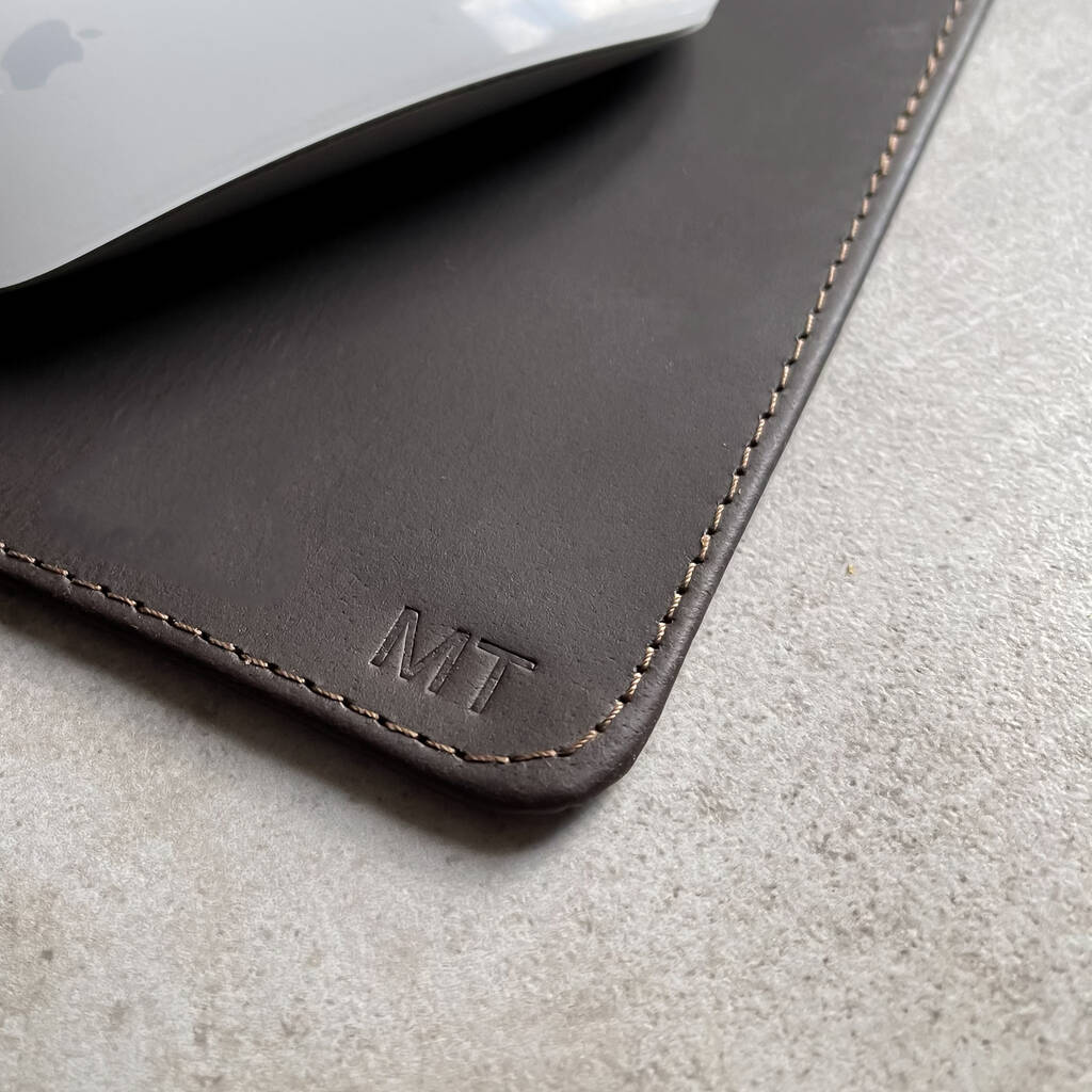 Personalised Monogram Leather Mouse Pad, 1 of 4