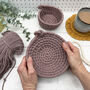 Macrame Kit, Baskets Mauve, thumbnail 5 of 8