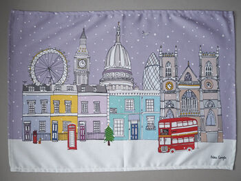 London Christmas Tea Towel, 3 of 3