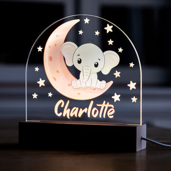 Personalised Baby Elephant Night Light, 4 of 8