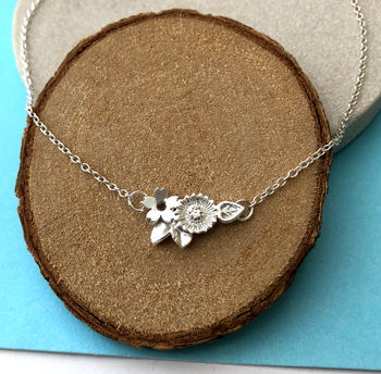 Sterling Silver Wildflower Necklace, 11 of 12