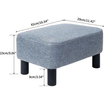 Small Footstool Ottoman Footrest Padded Stool Seat, 10 of 11