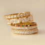 Gold Art Deco Chandelier Ring With Baguette Stones, thumbnail 4 of 5