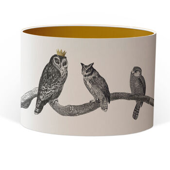 Owls Hand Gilded Lampshade, 4 of 7