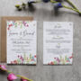 Wildflower Recycled Paper Plantable Wedding Invitations, thumbnail 3 of 12