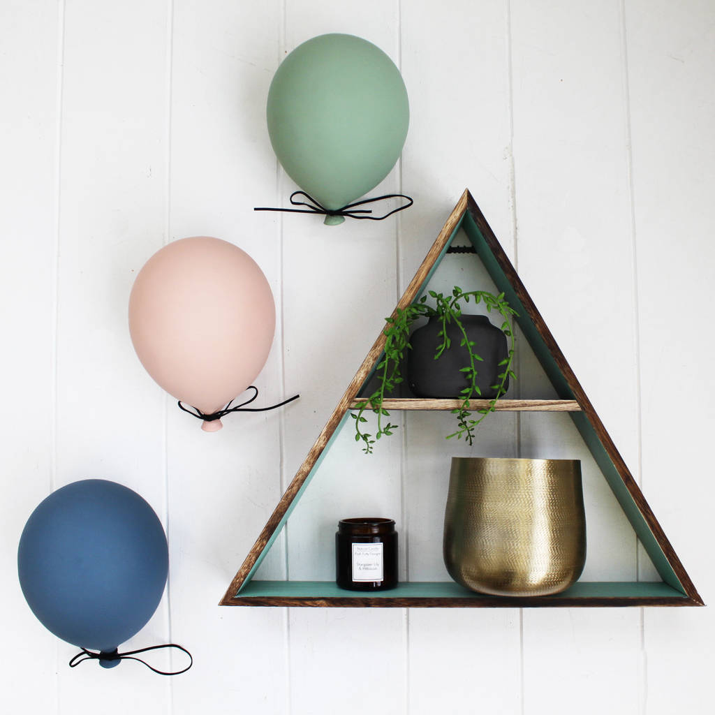 personalised ceramic balloon wall decoration by posh totty designs