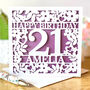 Personalised Age And Name Floral Birthday Card, thumbnail 1 of 9