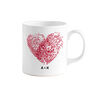 Personalised Valentine’s Day Heart Fingerprint Mug With Initials, thumbnail 2 of 8