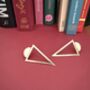 Triangle Earrings Bronze, thumbnail 3 of 6