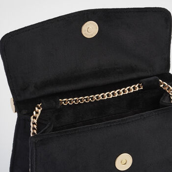 Deer And Moon Embroidered Black Velvet Tote, 6 of 8