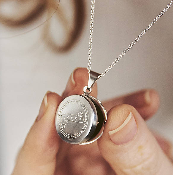 Small 'Loved' Locket Necklace, 1 of 8