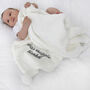 Personalised White Cable Knit Pom Pom Blanket, thumbnail 4 of 8