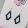 Classic Diamond Shape Resin Glitter Earrings, thumbnail 6 of 8