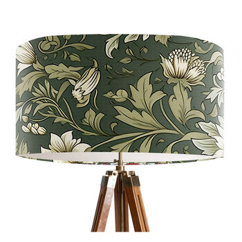 Olive Green Floral Lampshade, Lysandra Green, 7 of 7
