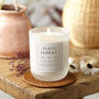 4th Linen Anniversary Gift Personalised Frosted Candle, thumbnail 1 of 9