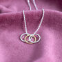 30th Birthday Triple Circle Necklace, thumbnail 7 of 10