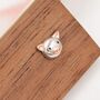 Sterling Silver Cute Little Pig Stud Earrings, thumbnail 5 of 10