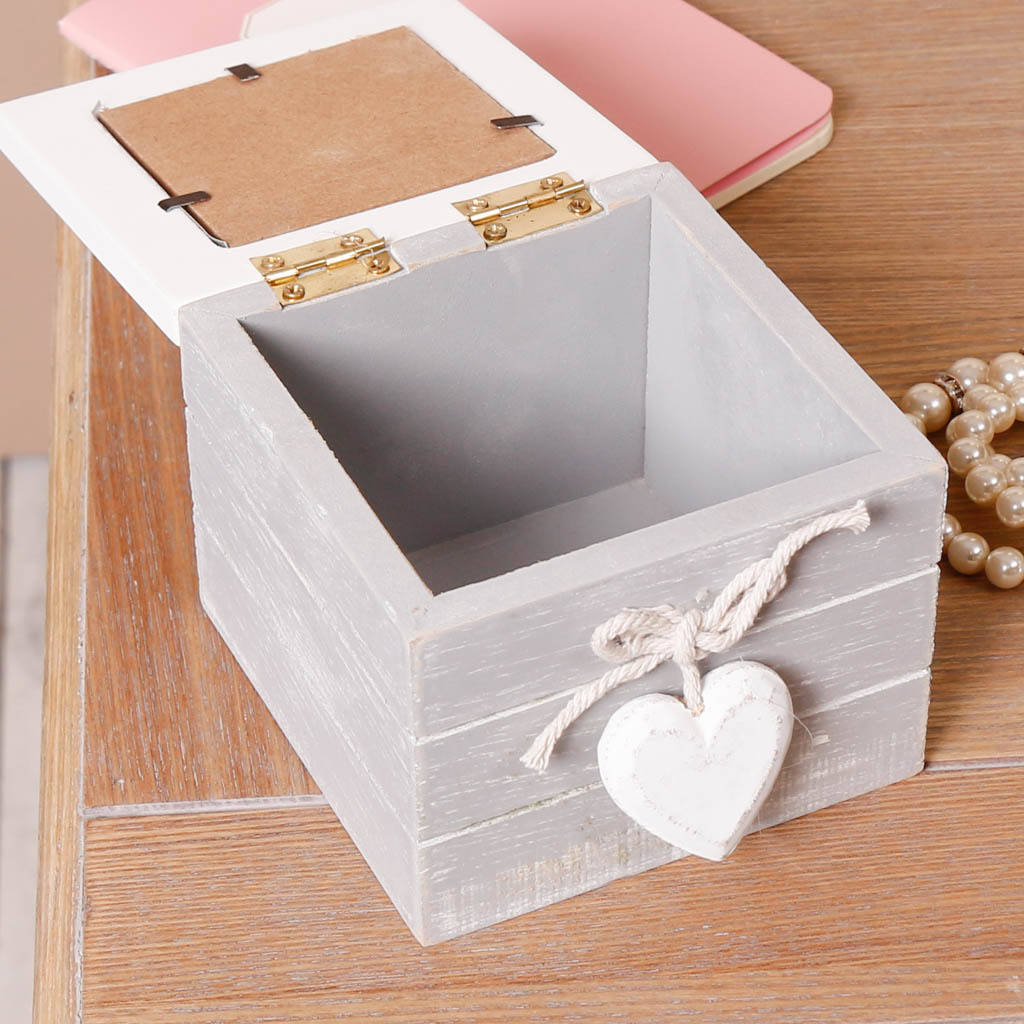 personalised trinket box with photo frame by dibor