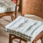 Pastel Stripe Organic Cotton Chair Cushions, thumbnail 1 of 5