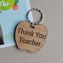 'Thank You Teacher' Wooden Keyring, thumbnail 2 of 3