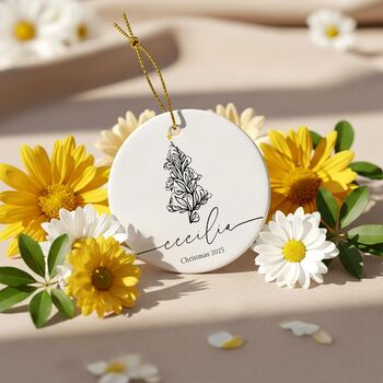 Personalised Minimalist Christmas Tree Bauble, 5 of 9