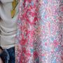 Pastel Floral Viscose Kaftan Jacket With Heavy Pink Ombre Fishbone Embroidery, thumbnail 5 of 7