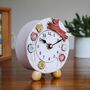 Fox And Meadow Small Mantel Ceramic Country Cottage Clock, thumbnail 5 of 8