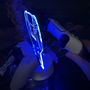 Personalised LED Light Neon Blue Dual Controller Stand, thumbnail 3 of 5