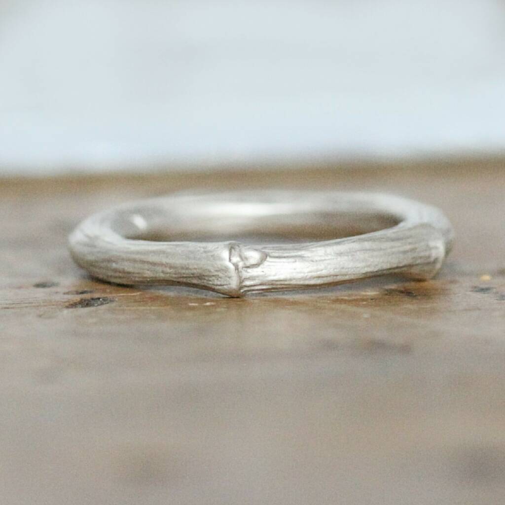 White Gold Twig Wedding Ring, 1 of 7