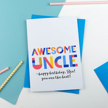 Awesome Uncle All Purpose Personalised Card, 2 of 4