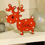 Personalised Rudolph Reindeer Christmas Tree Decoration, thumbnail 1 of 1