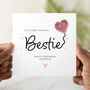 Personalised Best Friend Crochet Heart Birthday Card, thumbnail 1 of 3