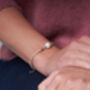 Credo Gold Mesh Bracelet With Cultured Freshwater Pearl, thumbnail 3 of 4