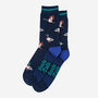 Men's Mallard Duck Bamboo Socks Navy Blue, thumbnail 3 of 4