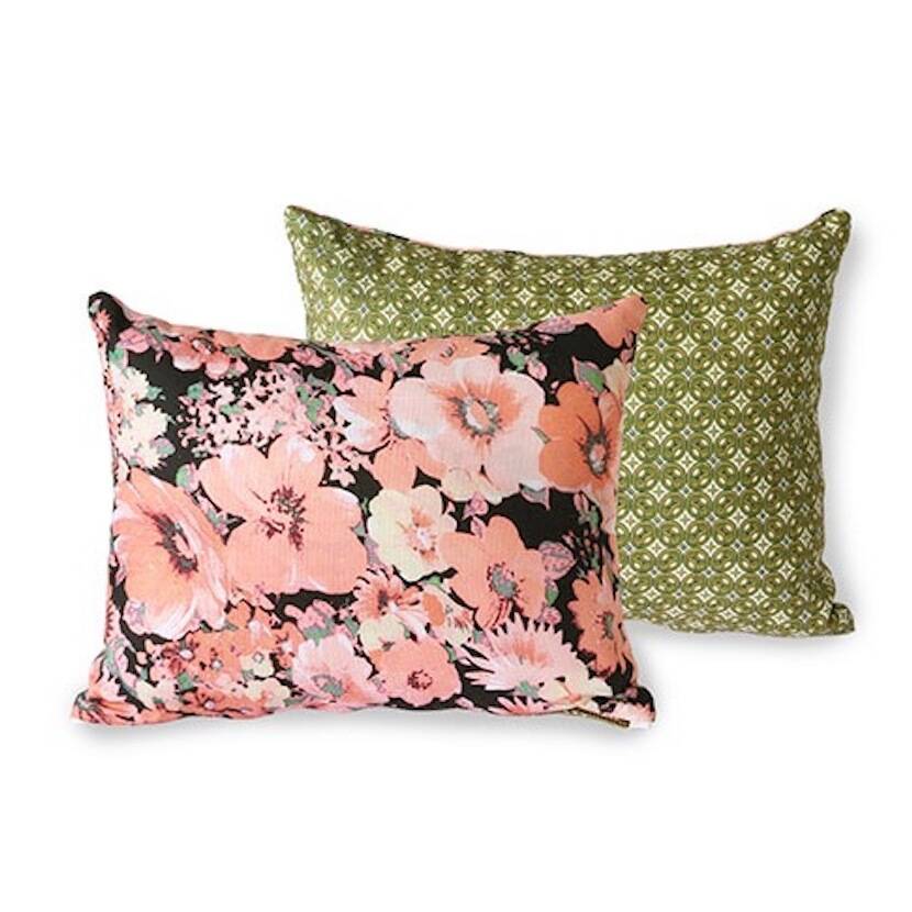 Coral Flower Print Double Sided Cushion By The Forest & Co ...