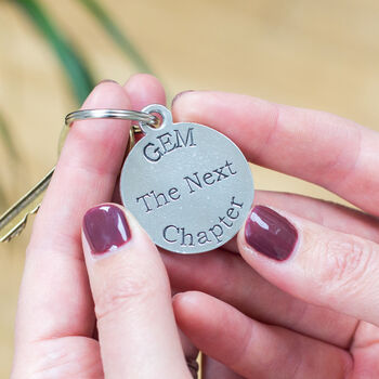 Retirement Gift Keyring Personalised Next Chapter, 2 of 9