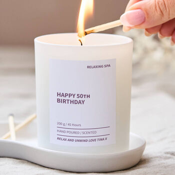 Personalised Happy Birthday Candle, 3 of 8