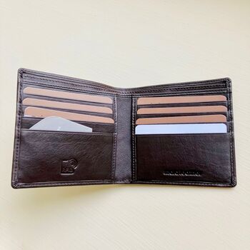 Slim Brown Leather Wallet ~ Rfid Protected, 2 of 7