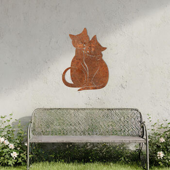 Cat Lovers Metal Wall Art For Garden, Perfect Pet Owner Gift, 8 of 10