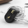 Monogrammed Leather Earphones Clip, thumbnail 1 of 12