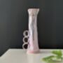 Handmade Porcelain Vase Purple Drip Glaze With Sculptural Handles, thumbnail 2 of 4